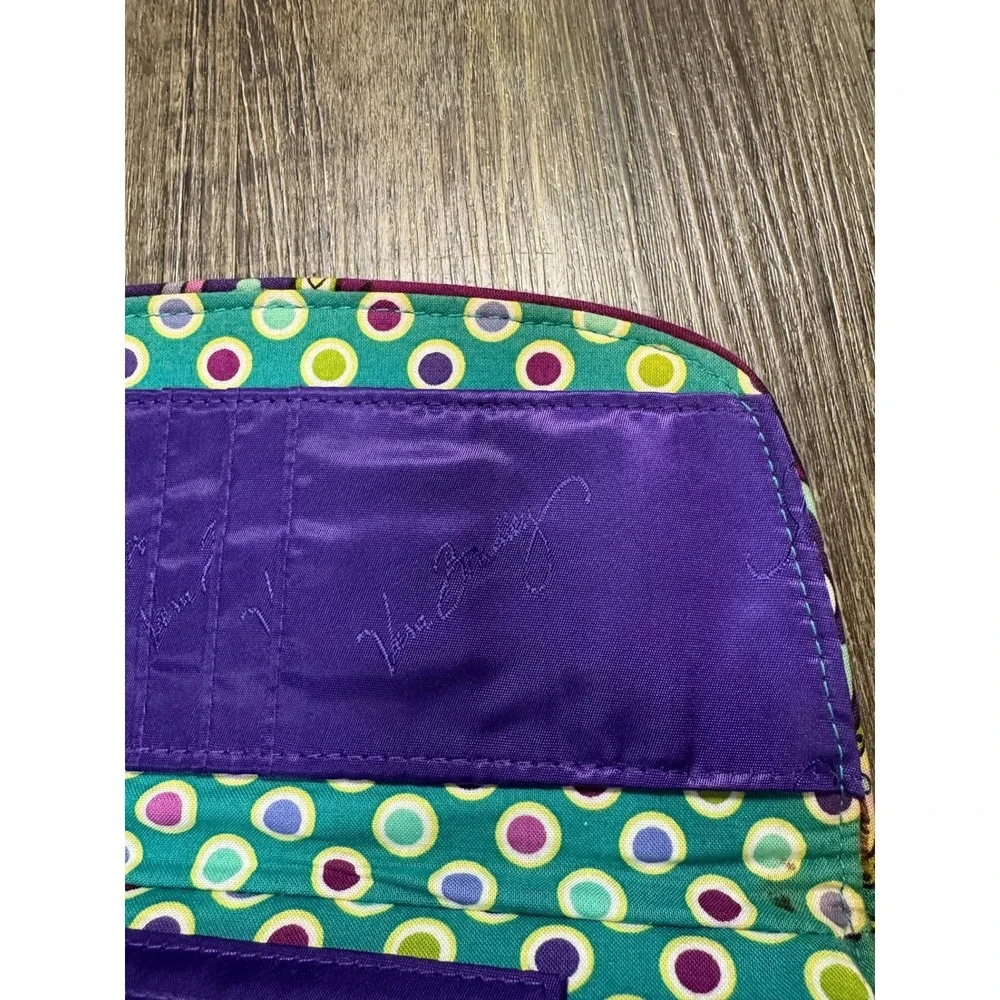 Vera Bradley Plum Petals Quilted Heather Turnlock Wallet Kisslock Coin Purse